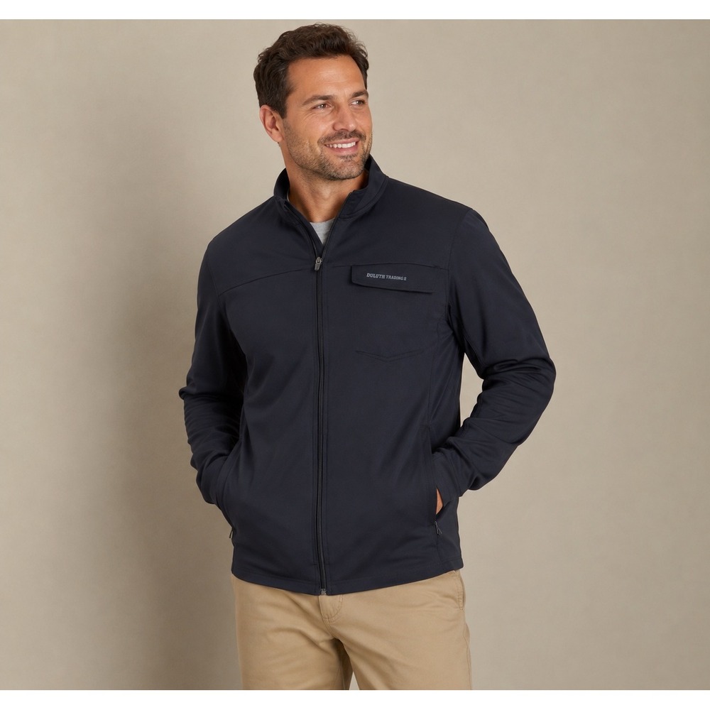 Duluth Trading Co DuluthFlex Bardon Peak Jacket Black Standard Fit Mens Large